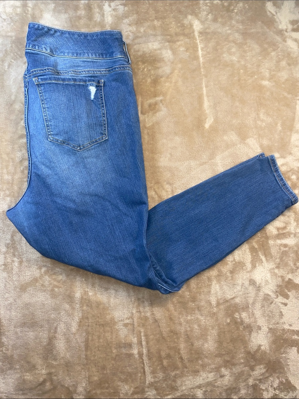 torrid Blue High-Rise Jeggings with Subtle Distress